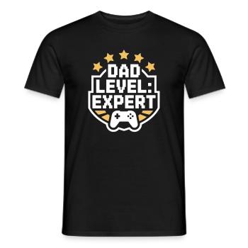 Chemise de jeu Dad Level Expert - T-shirt homme - noir - Devant - AI Model Male 178 light (178cm)