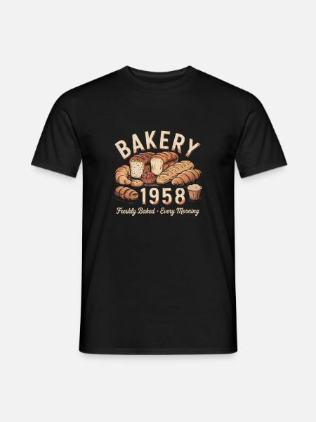 Bäckerei Werbung Vintage - Männer T-Shirt - Schwarz