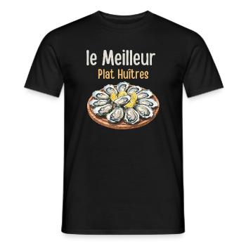Le Meilleur Plateau Huîtres - T-shirt homme - noir - Devant - AI Model Male 178 light (178cm)