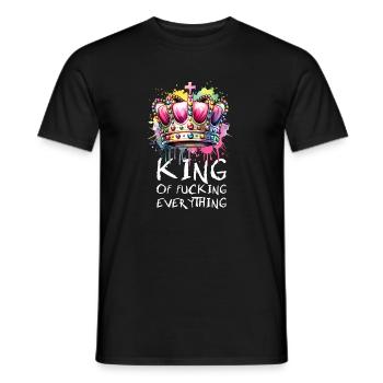 King of everything with attitude and style - Men's T-Shirt - black - Front - AI Model Male 178 light (178cm)