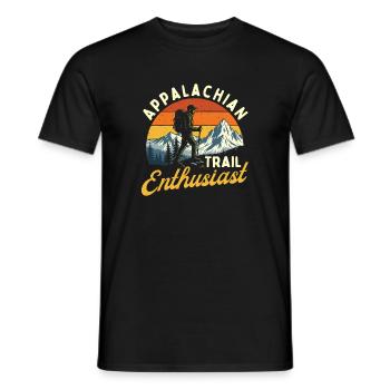 Appalachian Trail Enthusiast Outdoor Hiking Quote - Men's T-Shirt - black - Front - AI Model Male 178 light (178cm)