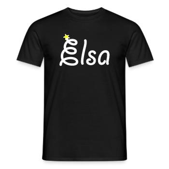 Elsa - T-shirt homme - noir - Devant - AI Model Male 178 light (178cm)