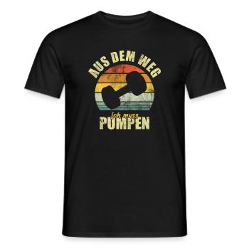 Pompage Fitness Poids Exercice Gym Drôle Dicton - T-shirt homme - noir - Devant - AI Model Male 178 light (178cm)
