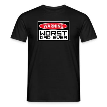 Le pire papa de tous les temps Drôle Sarcastique Papa pour la fête des pères - T-shirt homme - noir - Devant - AI Model Male 178 light (178cm)