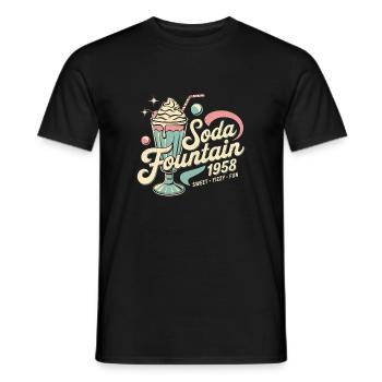 Soda Fountain 1958 - Männer T-Shirt - Schwarz - Vorne - AI Model Male 178 light (178cm)