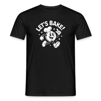 Motif de dessin animé Let’s Bake - T-shirt homme - noir - Devant - AI Model Male 178 light (178cm)
