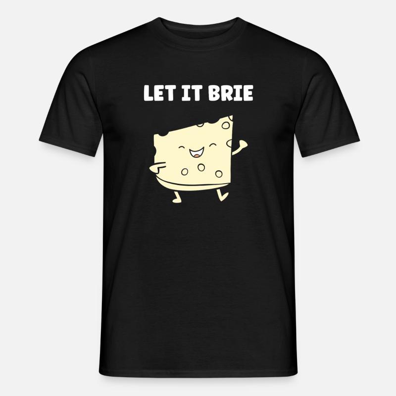 Humor Brie-Käse - Männer T-Shirt - Schwarz