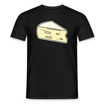 Humor Brie-Käse - Männer T-Shirt - Schwarz - Vorne - AI Model Male 178 light (178cm)