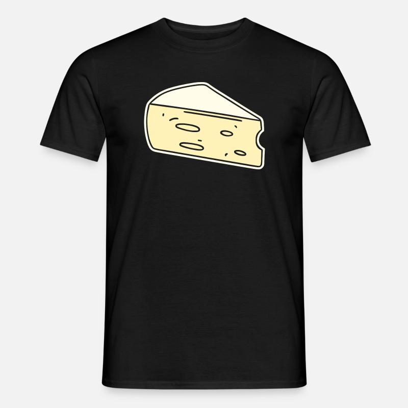 Humor Brie-Käse - Männer T-Shirt - Schwarz