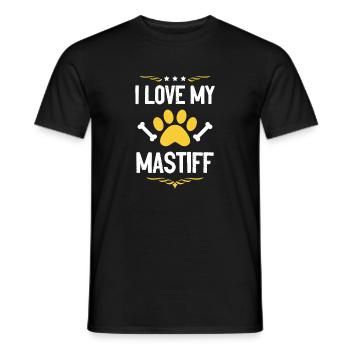 I love my Mastiff - Men's T-Shirt - black - Front - AI Model Male 178 light (178cm)