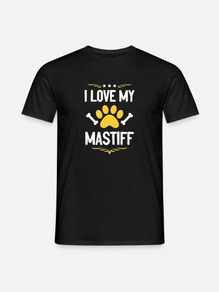 J’adore mon Mastiff - T-shirt homme - noir