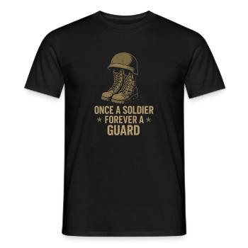 Army Veteran National Guard Veteran in - Men's T-Shirt - black - Front - AI Model Male 178 light (178cm)