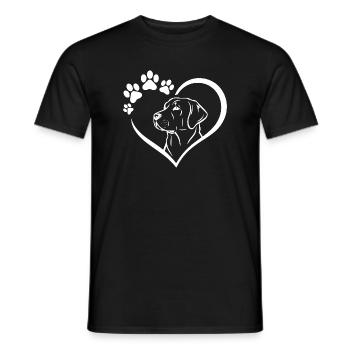 Labrador Retriever Art Dog - Men's T-Shirt - black - Front - AI Model Male 178 light (178cm)