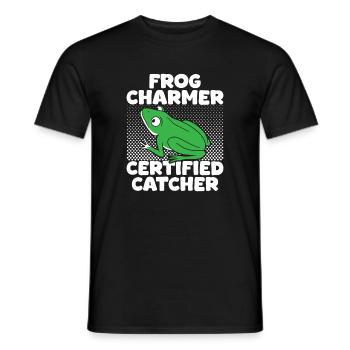 Frog Catcher Charmer Cretified Frog - Männer T-Shirt - Schwarz - Vorne - AI Model Male 178 light (178cm)