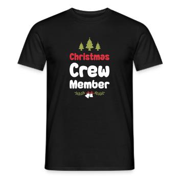 Weihnachten Crew Christmas - Men's T-Shirt - black - Front - AI Model Male 178 light (178cm)