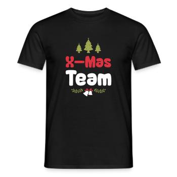 L’équipe X-Mas - T-shirt homme - noir - Devant - AI Model Male 178 light (178cm)