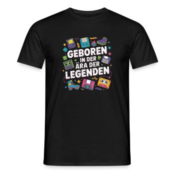 Geboren in der Ära der Legenden - Männer T-Shirt - Schwarz - Vorne - AI Model Male 178 light (178cm)