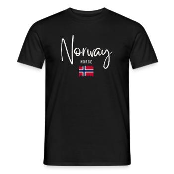 Stolzer Norweger, geboren in Norwegen - Männer T-Shirt - Schwarz - Vorne - AI Model Male 178 light (178cm)