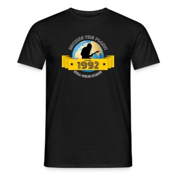 33. Geburtstag Rocking this planet since 12/1992 - Männer T-Shirt - Schwarz - Vorne - AI Model Male 178 light (178cm)
