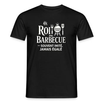 King of Barbecue Never Equaled - Men's T-Shirt - black - Front - AI Model Male 178 light (178cm)