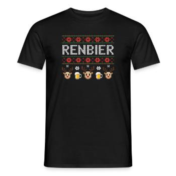 Conception du festival de la bière de renne - T-shirt homme - noir - Devant - AI Model Male 178 light (178cm)