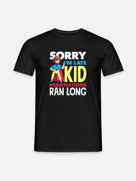 Sorry I'm late. - Men's T-Shirt - black