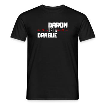 Baron de la Drague - Männer T-Shirt - Schwarz - Vorne - AI Model Male 178 light (178cm)