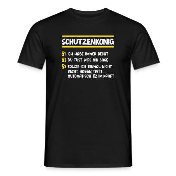 Schützenkönig Gesetze Lustiger Schützenfest Spruch - Männer T-Shirt - Schwarz - Vorne - AI Model Male 178 light (178cm)