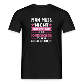 Schützenkönigin Bekloppt Sein Lustiger - Männer T-Shirt - Schwarz - Vorne - AI Model Male 178 light (178cm)