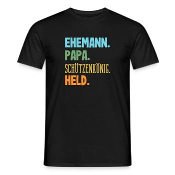 Ehemann Papa Schützenkönig Lustiger Schützenfest - Männer T-Shirt - Schwarz - Vorne - AI Model Male 178 light (178cm)