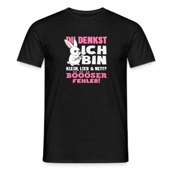 Bad mistake Little Rabbit - Men's T-Shirt - black - Front - AI Model Male 178 light (178cm)