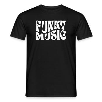 Funky Music Bold Monochrome - Men's T-Shirt - black - Front - AI Model Male 178 light (178cm)