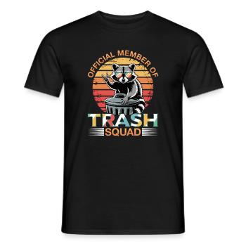 Funny Raccoon - Men's T-Shirt - black - Front - AI Model Male 178 light (178cm)