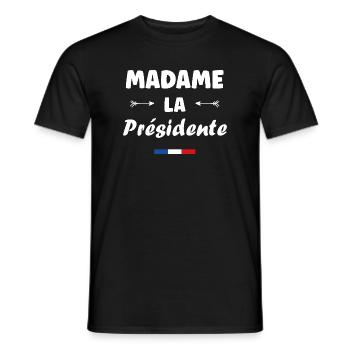 Présidente - T-shirt homme - noir - Devant - AI Model Male 178 light (178cm)