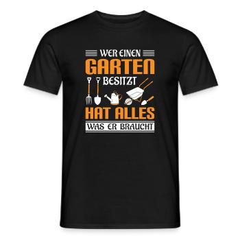 Garden Gardener Gardening Gardening Gardening Gardening - Men's T-Shirt - black - Front - AI Model Male 178 light (178cm)