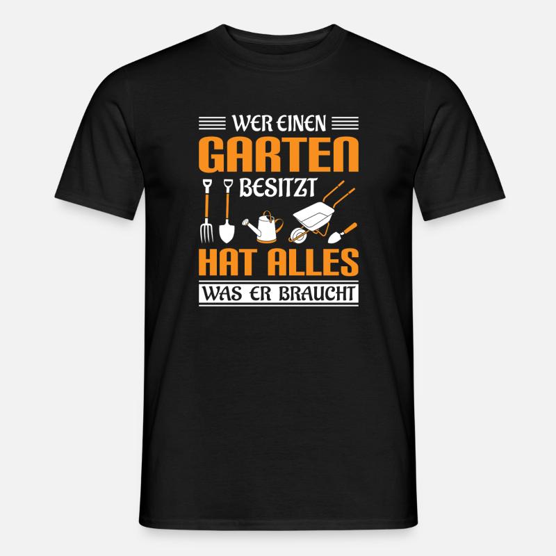 Garten Gärtner Gärtnern Gartenarbeit Gartenarbeit - Männer T-Shirt - Schwarz