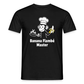 Banana Flambé Meister - Männer T-Shirt - Schwarz - Vorne - AI Model Male 178 light (178cm)