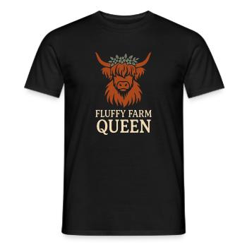 Highland Cow Rustikales Tier Niedliches - Männer T-Shirt - Schwarz - Vorne - AI Model Male 178 light (178cm)