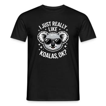 Koala Spruch Koalas Lustiges Koala Geschenk - Männer T-Shirt - Schwarz - Vorne - AI Model Male 178 light (178cm)