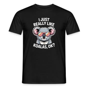 Koala Spruch Koalas Lustiges Koala Geschenk - Männer T-Shirt - Schwarz - Vorne - AI Model Male 178 light (178cm)