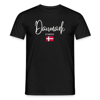 Danish roots, I love Denmark - Men's T-Shirt - black - Front - AI Model Male 178 light (178cm)