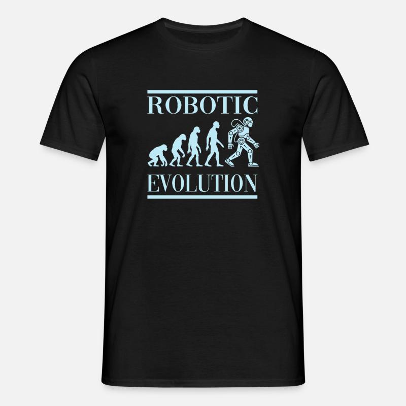 Robot Evolution Progress Human Future - Men's T-Shirt - black