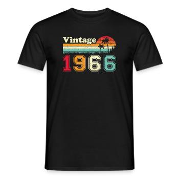 1966 Vintage Retro Geburtstagsgeschenk - Männer T-Shirt - Schwarz - Vorne - AI Model Male 178 light (178cm)