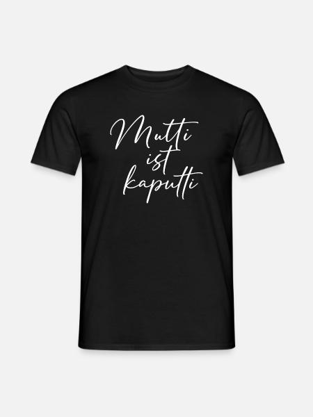 Mom is broken (white) / hand lettering design - Men's T-Shirt - black