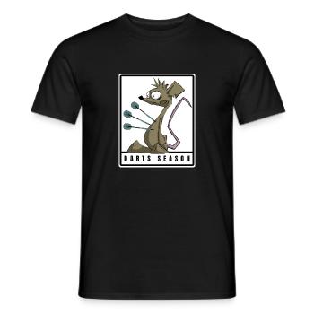 Drôle de fléchettes SAISON Motif de bande dessinée - T-shirt homme - noir - Devant - AI Model Male 178 light (178cm)
