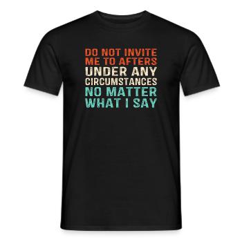 Ne m’invitez pas au festival Afters Rave Party - T-shirt homme - noir - Devant - AI Model Male 178 light (178cm)
