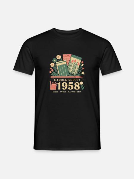 Vintage Garten Werbung - Männer T-Shirt - Schwarz