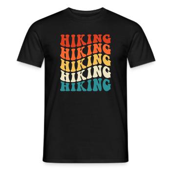Hiking Hiker Mountaineer Gift - Men's T-Shirt - black - Front - AI Model Male 178 light (178cm)