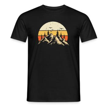 Hiking Hiker Mountaineer Gift - Men's T-Shirt - black - Front - AI Model Male 178 light (178cm)