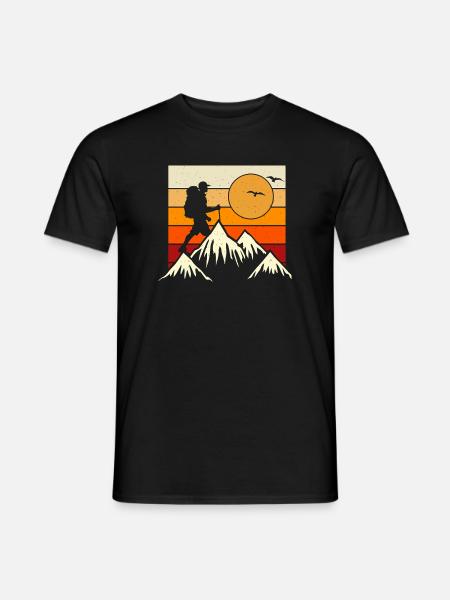 Hiking Hiker Mountaineer Gift - Men's T-Shirt - black